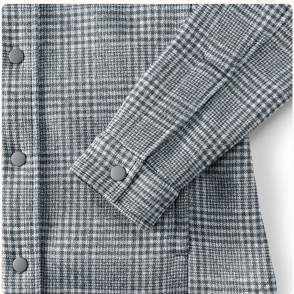 NWOT Lands’ End Glen Plaid Sweater Fleece Shirt Jacket - Picture 7 of 12